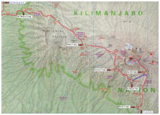 Vom Karanga Camp gehts zum Barafu Camp auf 4.640 m